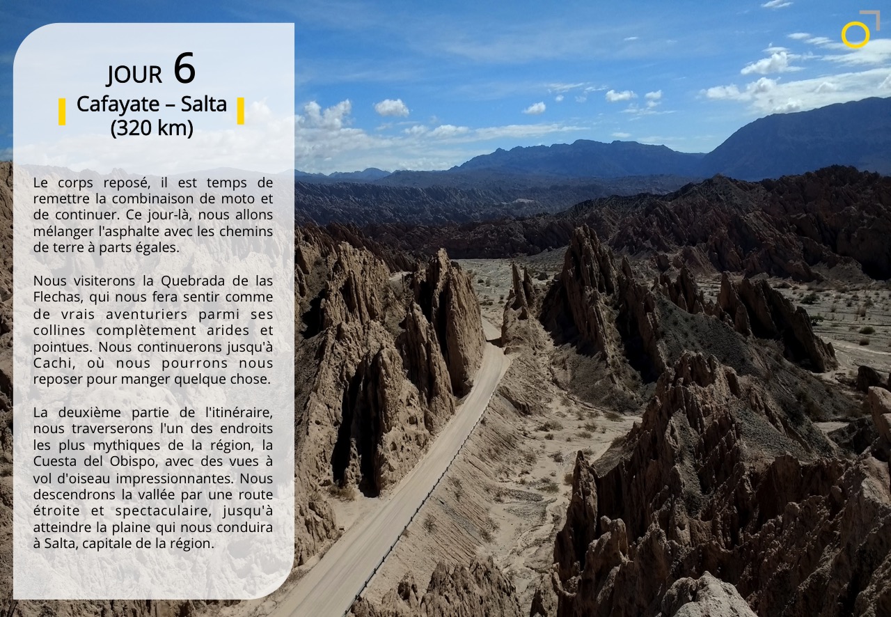 Voyage à moto Route 40 et Atacama Cafayate Salta