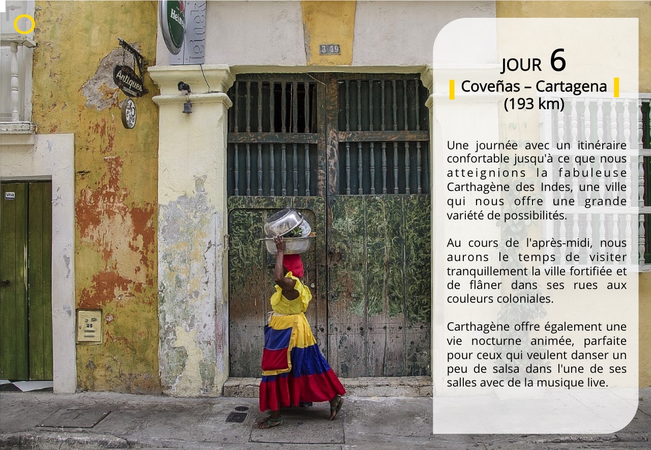 Voyage à moto Colombie Coveñas Cartagena de Indias