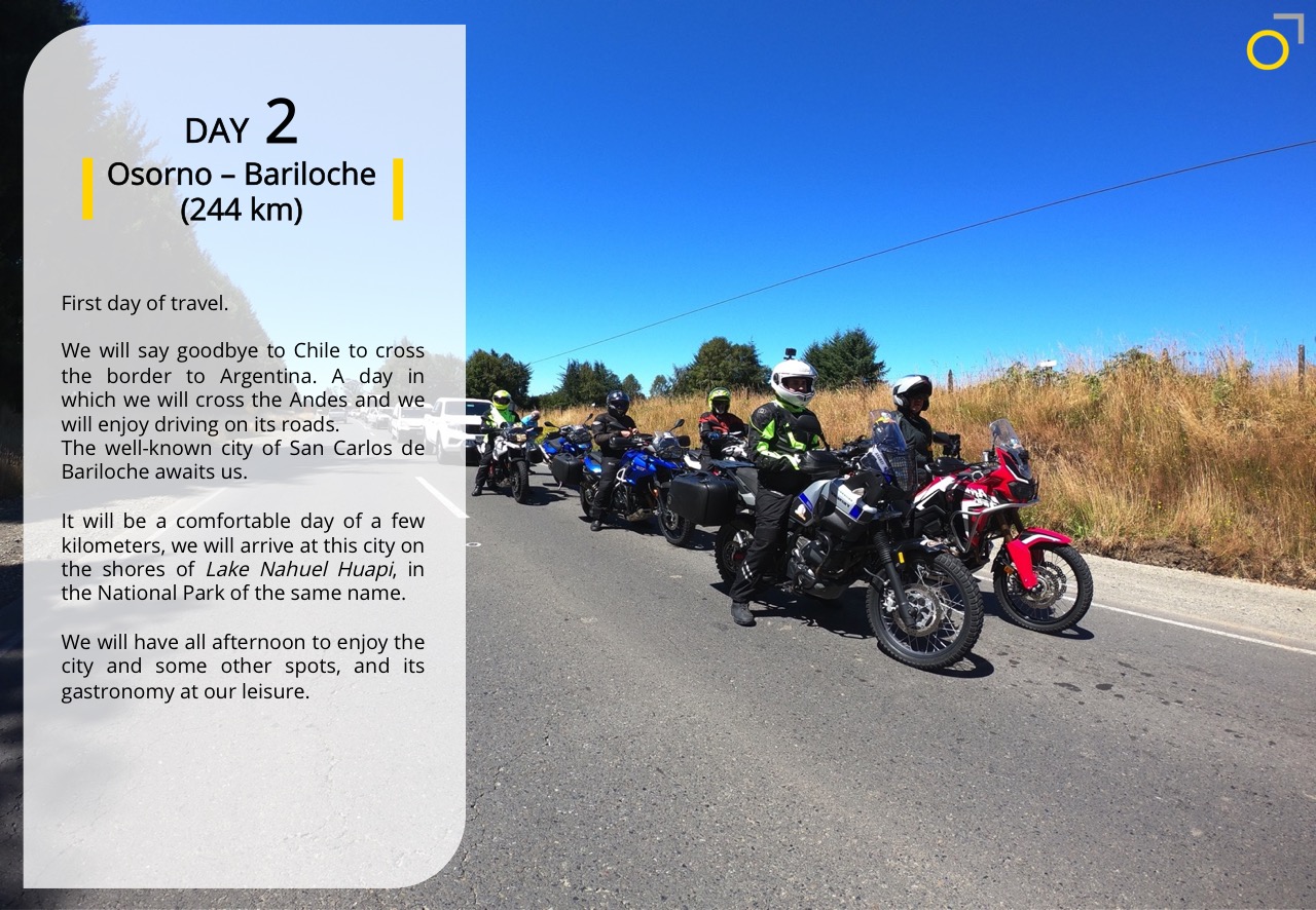 Motorcycle tour Patagonia Osorno Bariloche