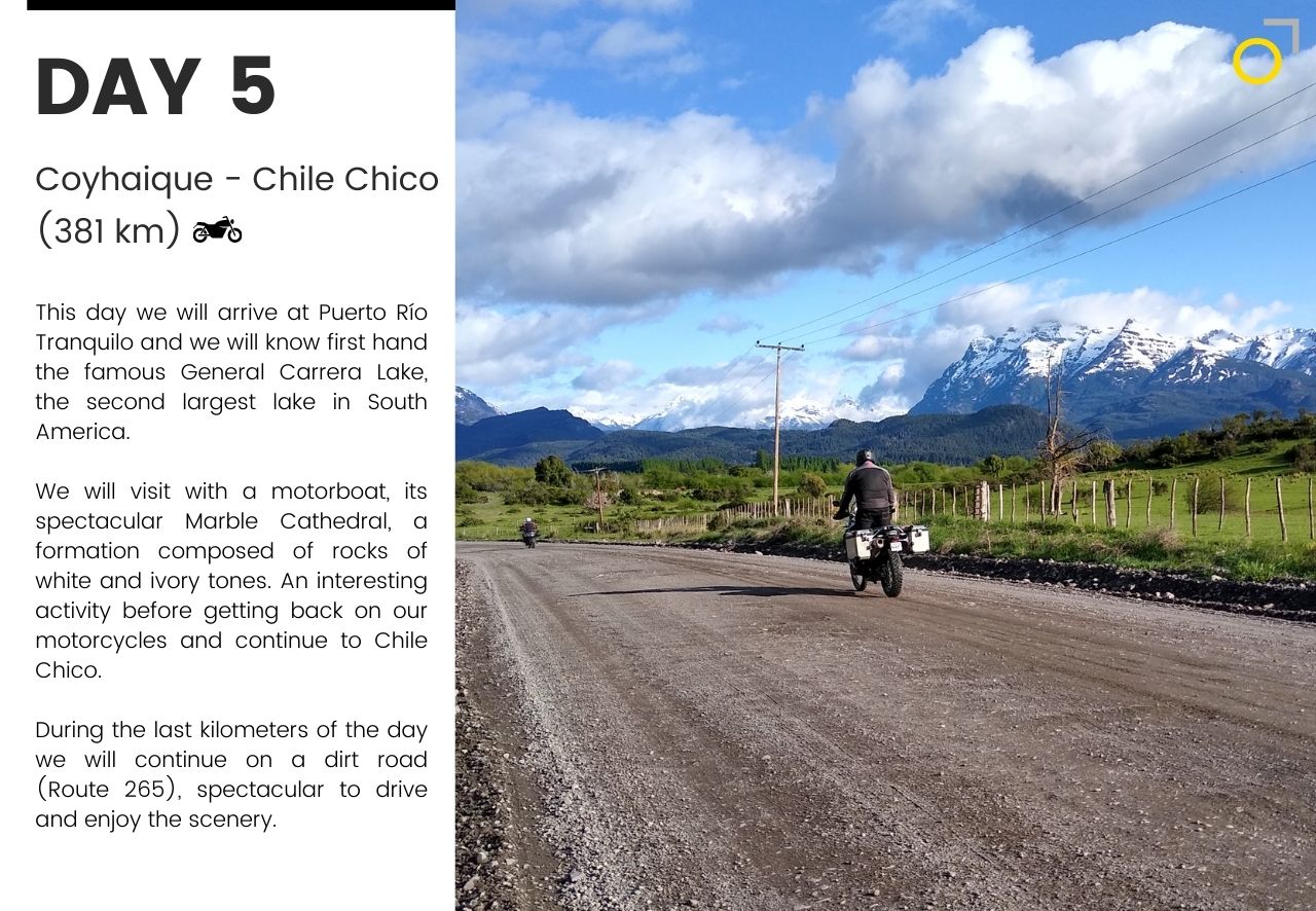 Motorcycle tour Patagonia Coyhaique Chile Chico