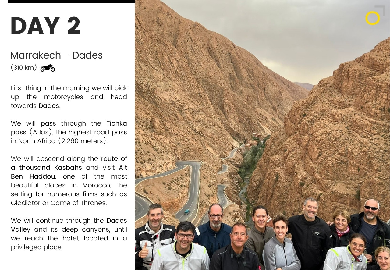 Motorcycle tour morocco marrakech dades