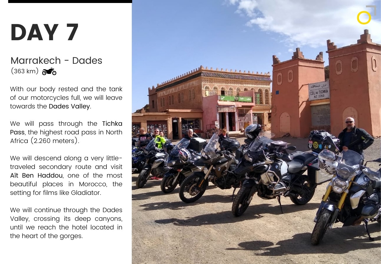 motorcycle tour morocco Marrakech Dades