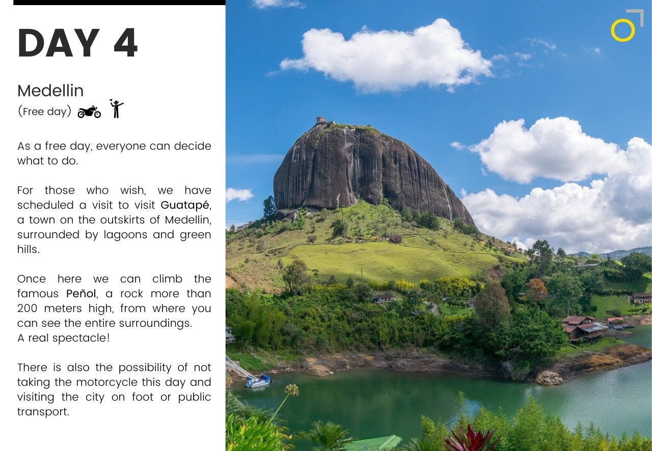 Motorcycle tour colombia guatape medellin