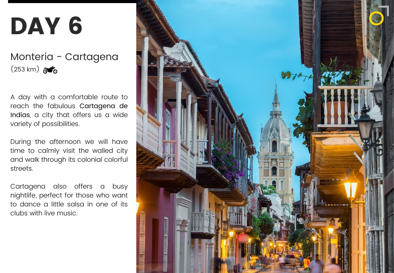 Motorcycle tour colombia coveñas cartagena