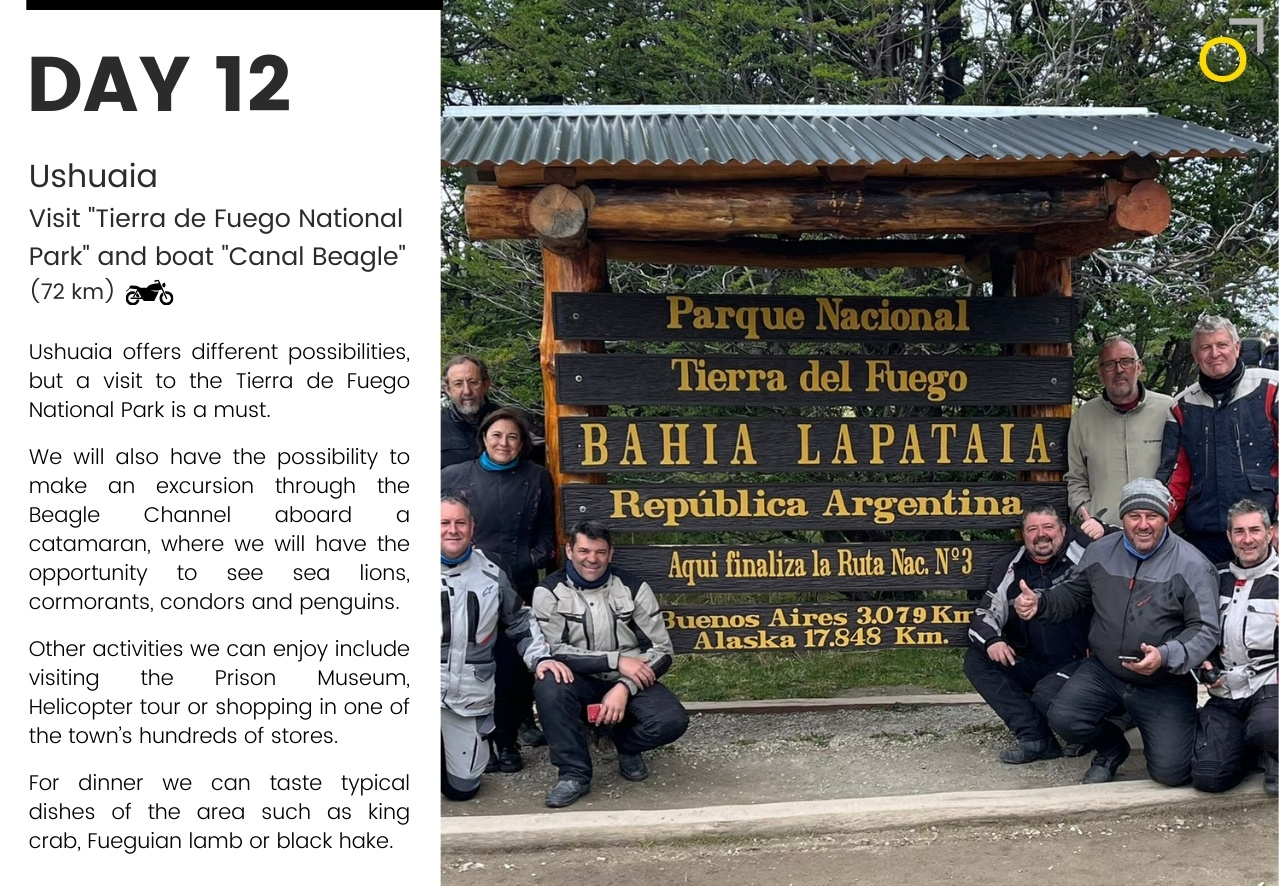 Motorcycle tour Patagonia Ushuaia
